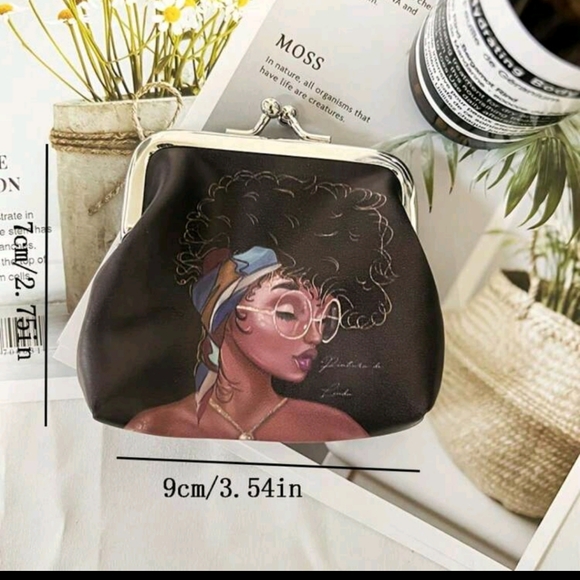 Kiss lock Coin purse girl with glasses - Picture 2 of 3